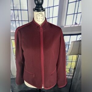 Anne Klein Burgundy Jacket Size 10